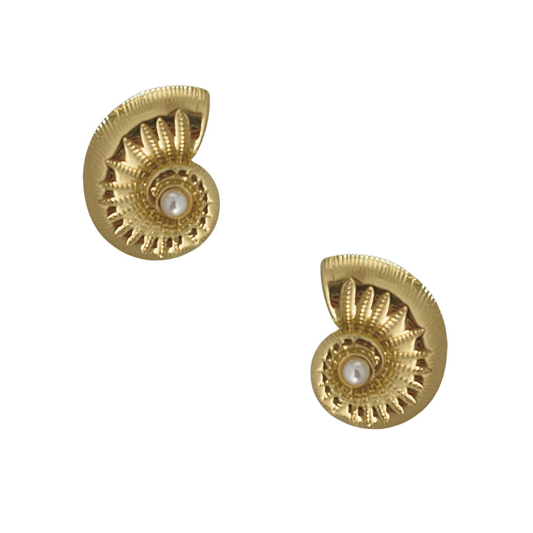 Pendientes Seashell Perla