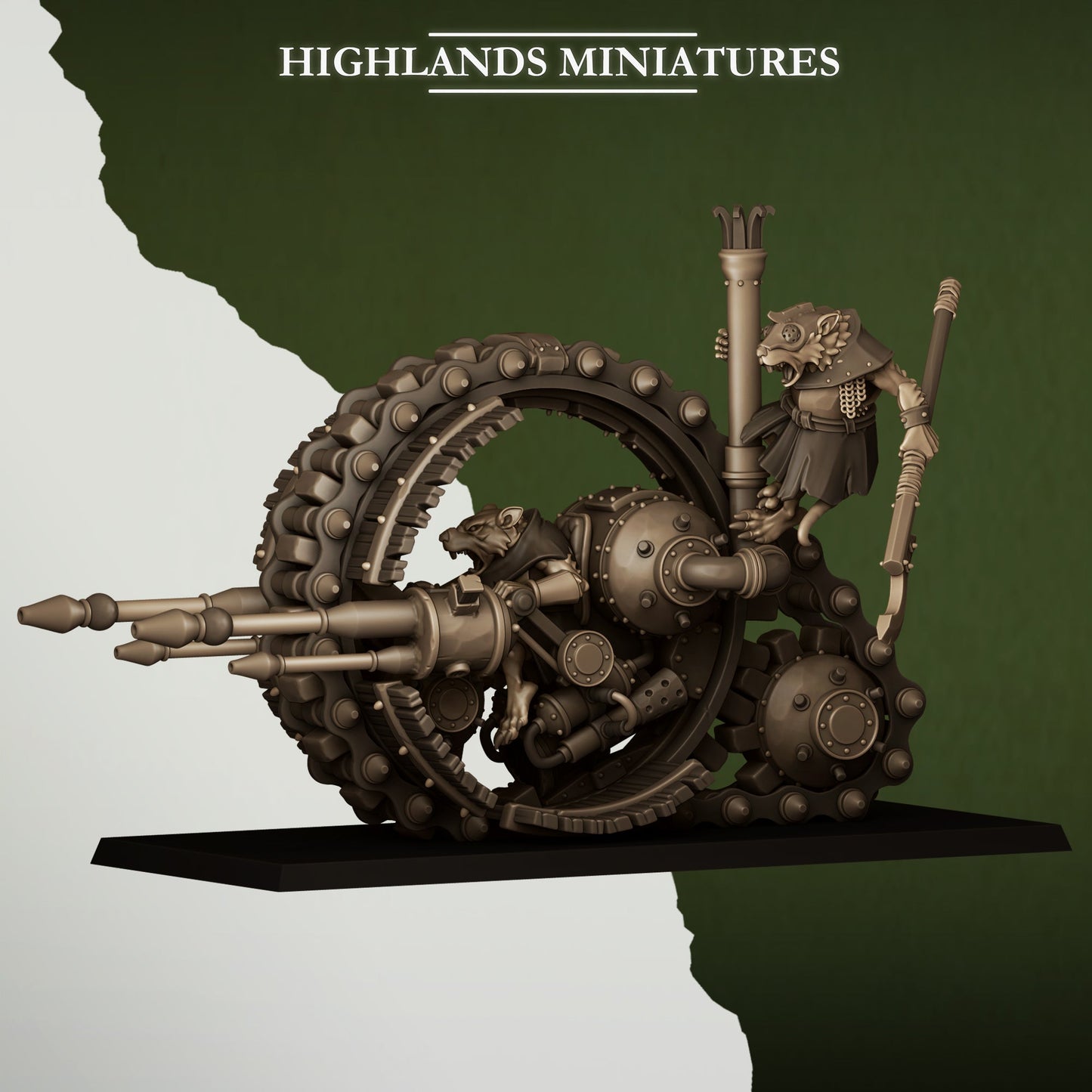 Sewer Vermin Wheeled Engine, Highlands Miniatures