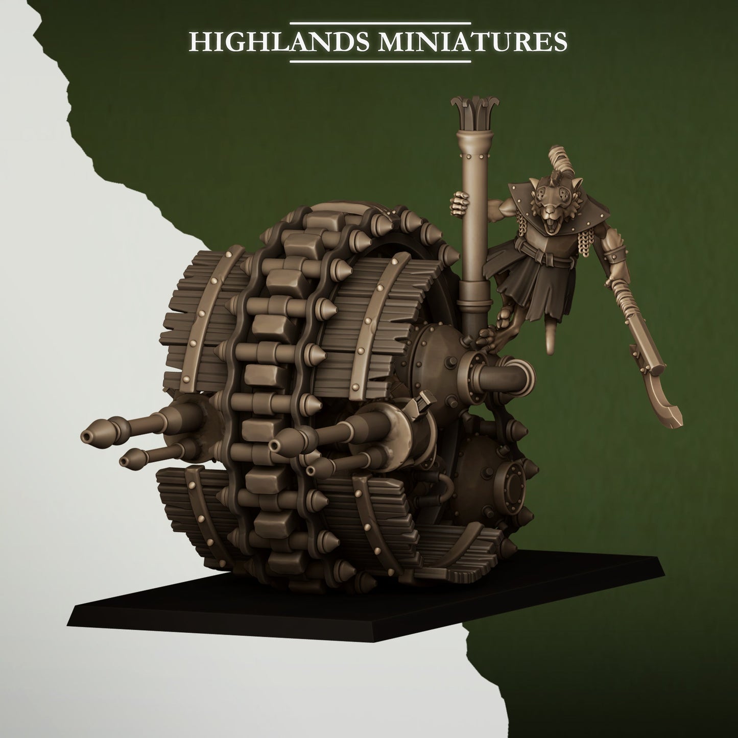 Sewer Vermin Wheeled Engine, Highlands Miniatures