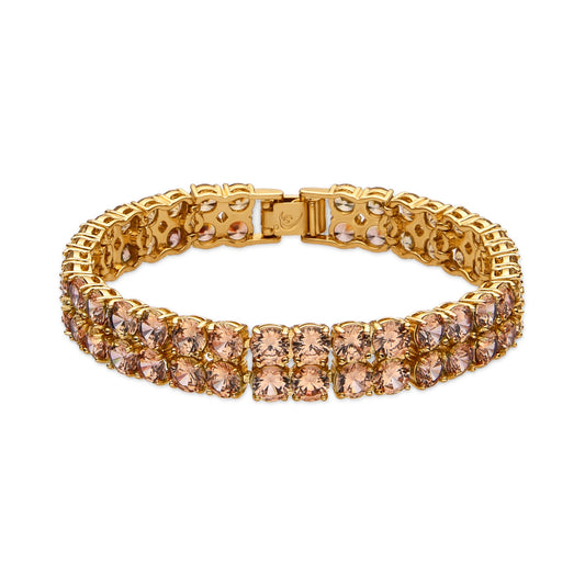 Pulsera con Circonita Brillante acabado oro 18k - Oyal