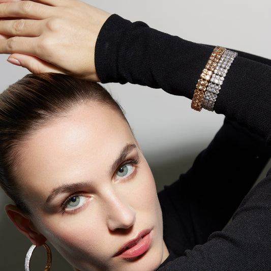 Pulsera con Circonita Brillante acabado oro 18k - Oyal
