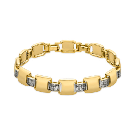Pulsera con Circonita Brillante acabado oro 18k - Sured