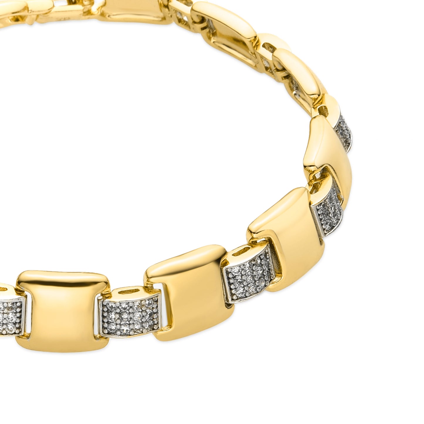 Pulsera con Circonita Brillante acabado oro 18k - Sured