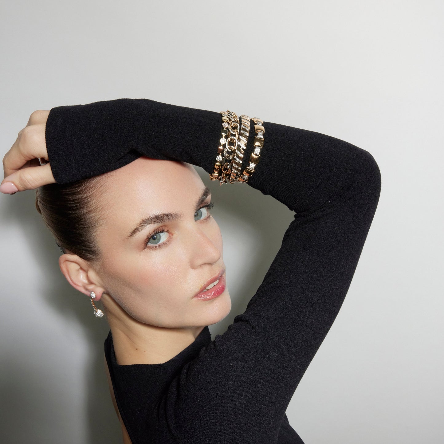 Pulsera con Circonita Brillante acabado oro 18k - Sured