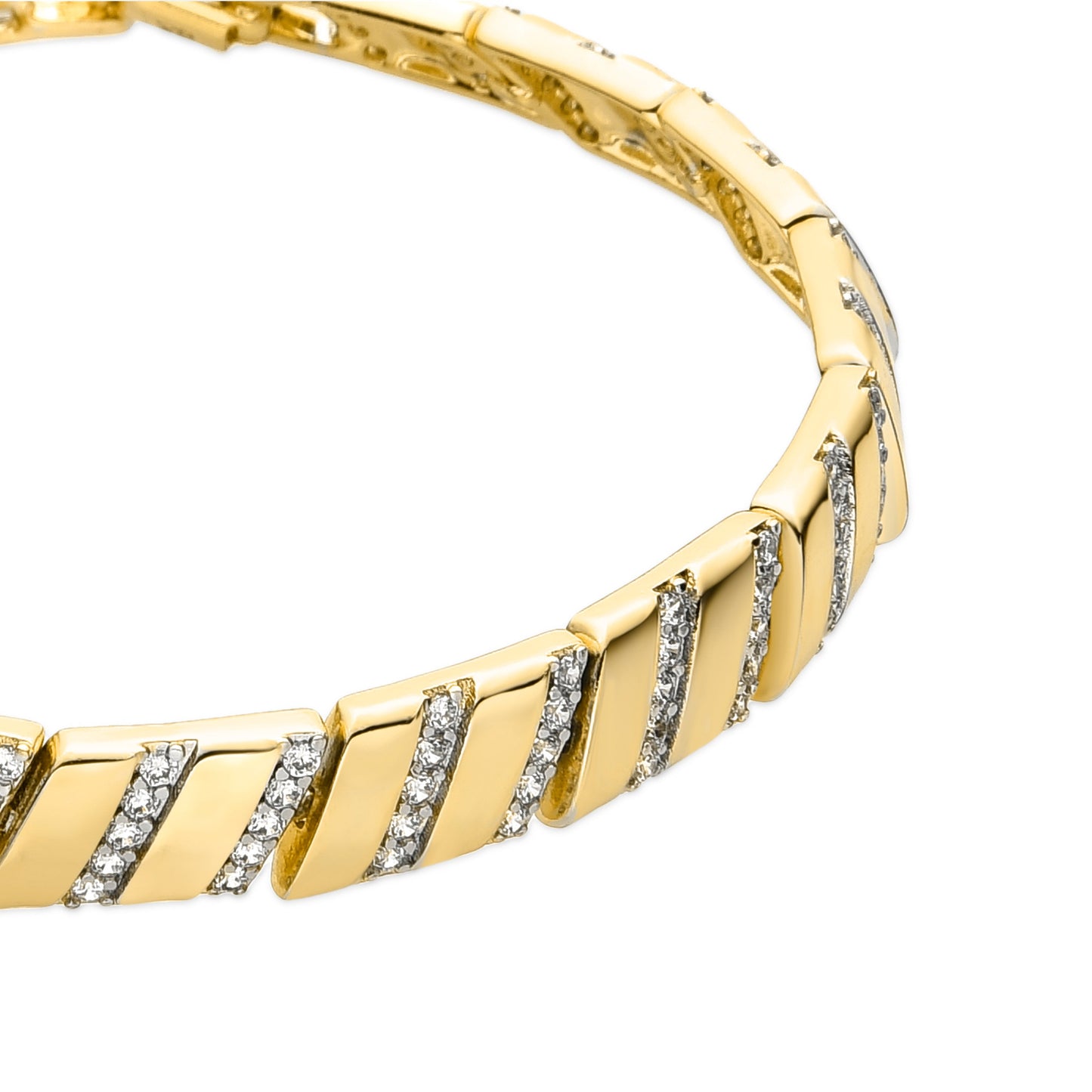 Pulsera con Circonita Brillante acabado oro 18k - Xokri