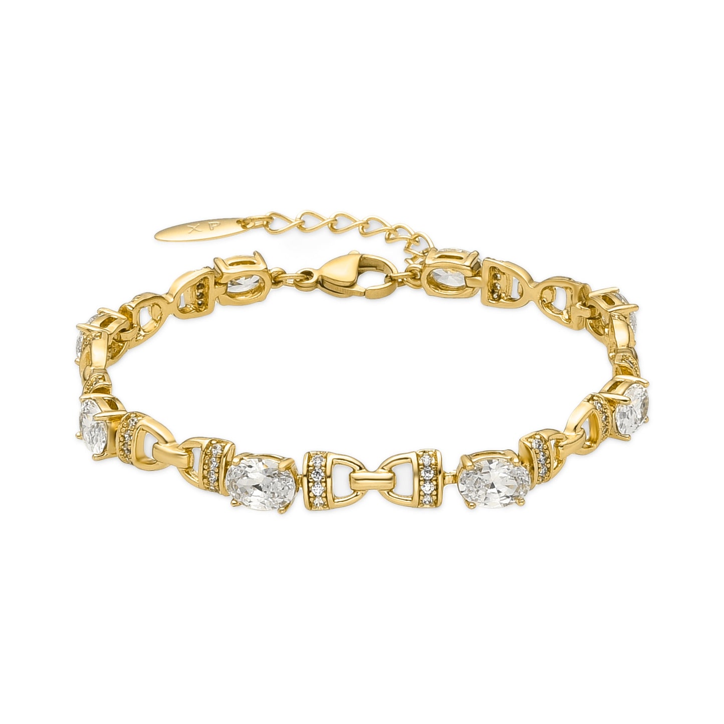Pulsera con Circonita Brillante acabado oro 18k - Naxa