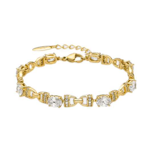 Pulsera con Circonita Brillante acabado oro 18k - Naxa