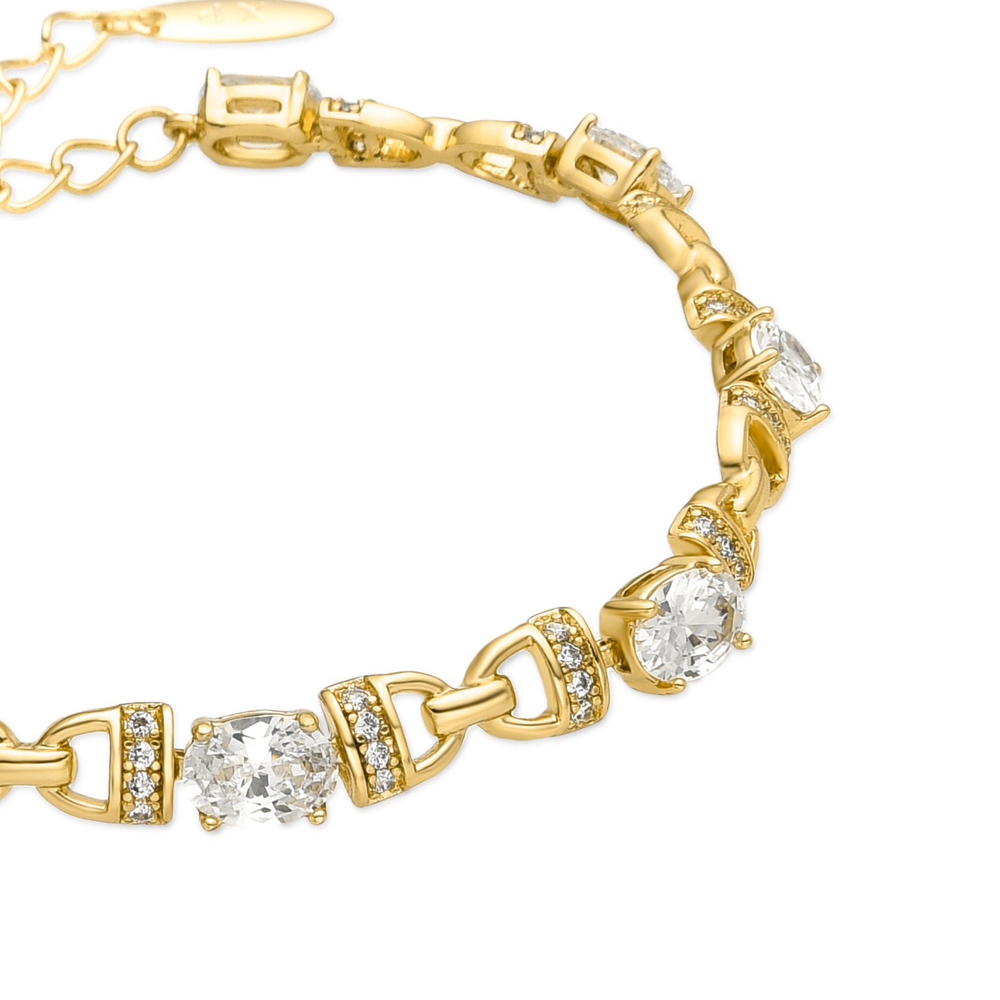 Pulsera con Circonita Brillante acabado oro 18k - Naxa