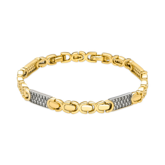 Pulsera con Circonita Brillante acabado oro 18k - Tenik