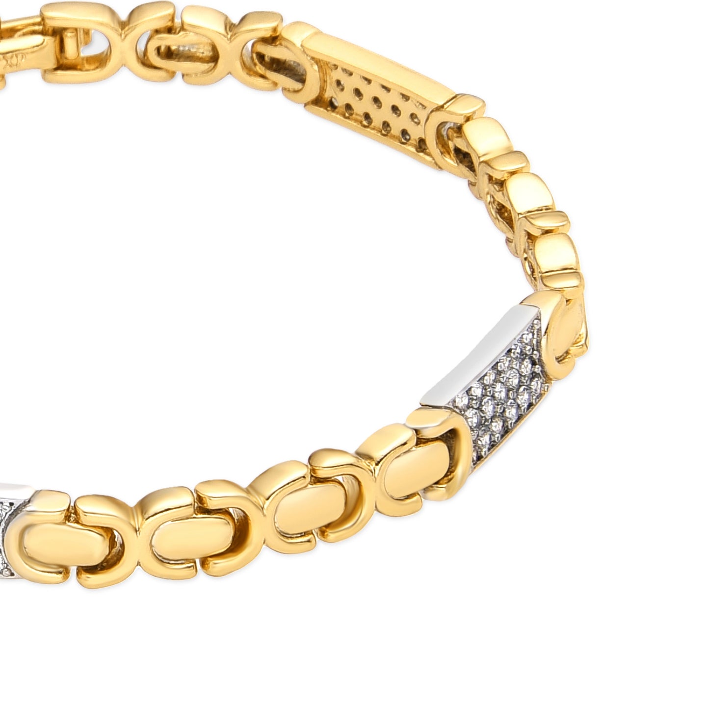 Pulsera con Circonita Brillante acabado oro 18k - Tenik