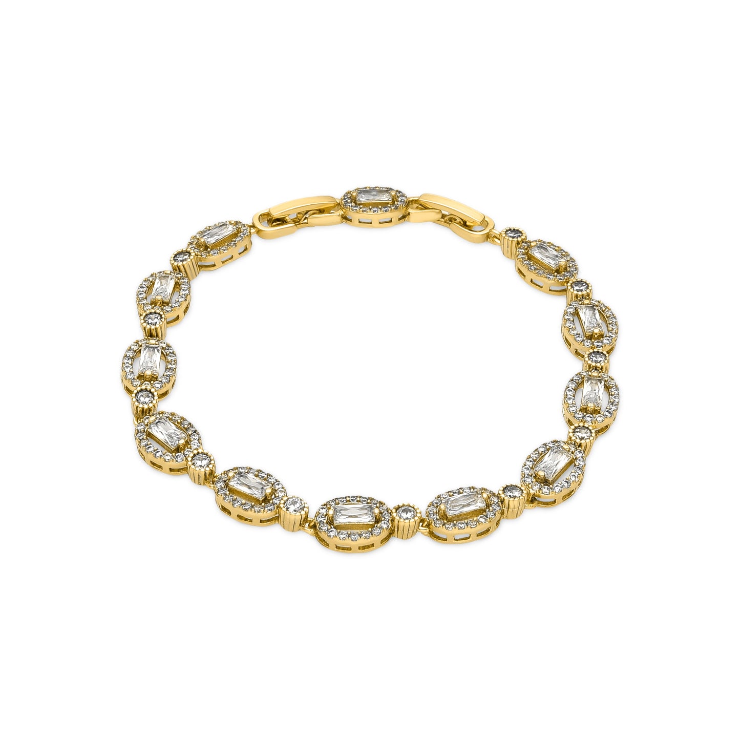 Pulsera con Circonita Brillante acabado oro 18k - Nidul