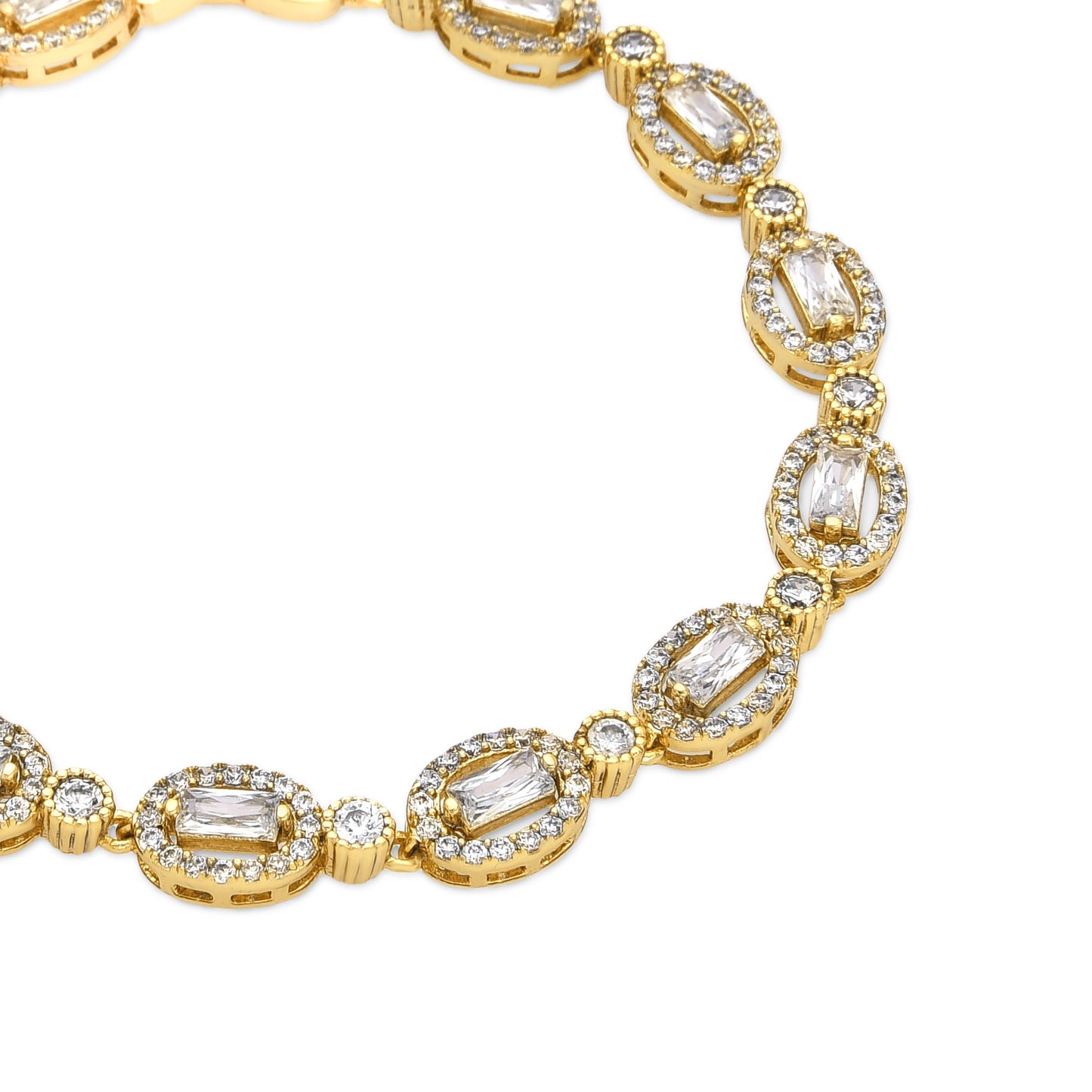 Pulsera con Circonita Brillante acabado oro 18k - Nidul