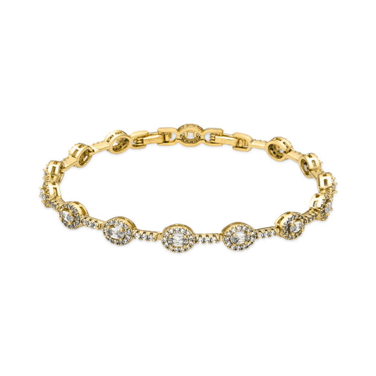Pulsera con Circonita Brillante acabado oro 18k - Thanis
