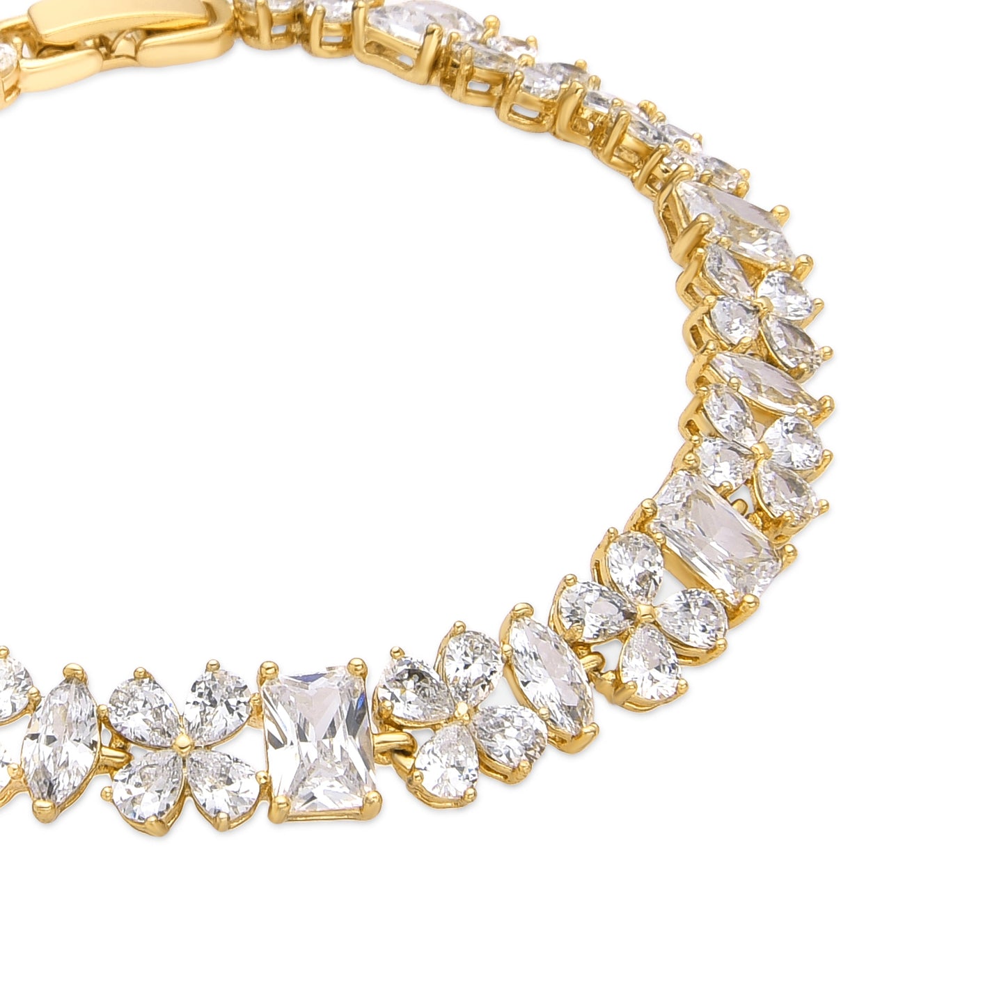 Pulsera con Circonita Brillante acabado oro 18k - Alpi