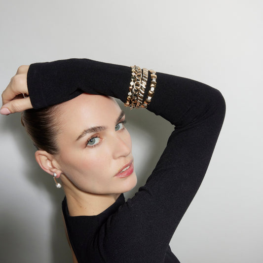 Pulsera con Circonita Brillante acabado oro 18k - Wenfre