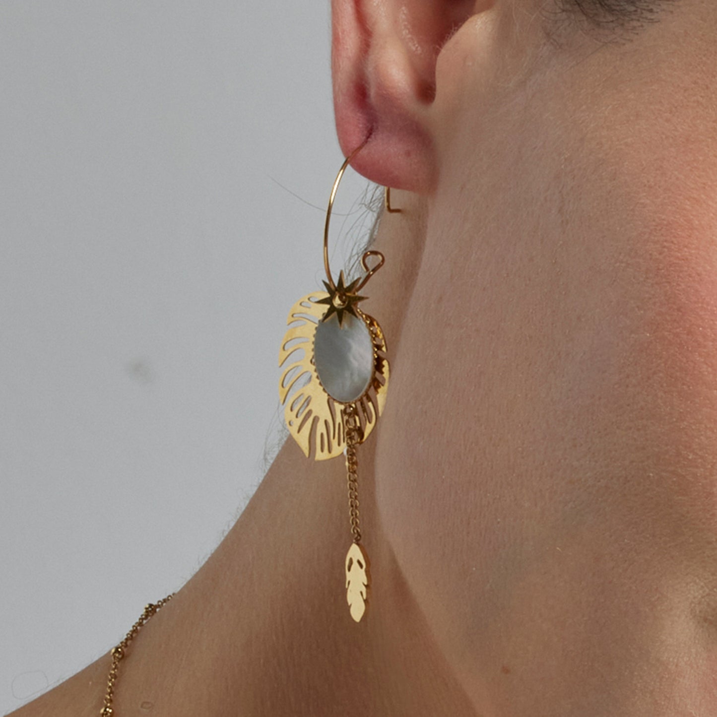 Pendientes acabado oro 18k - Daklau
