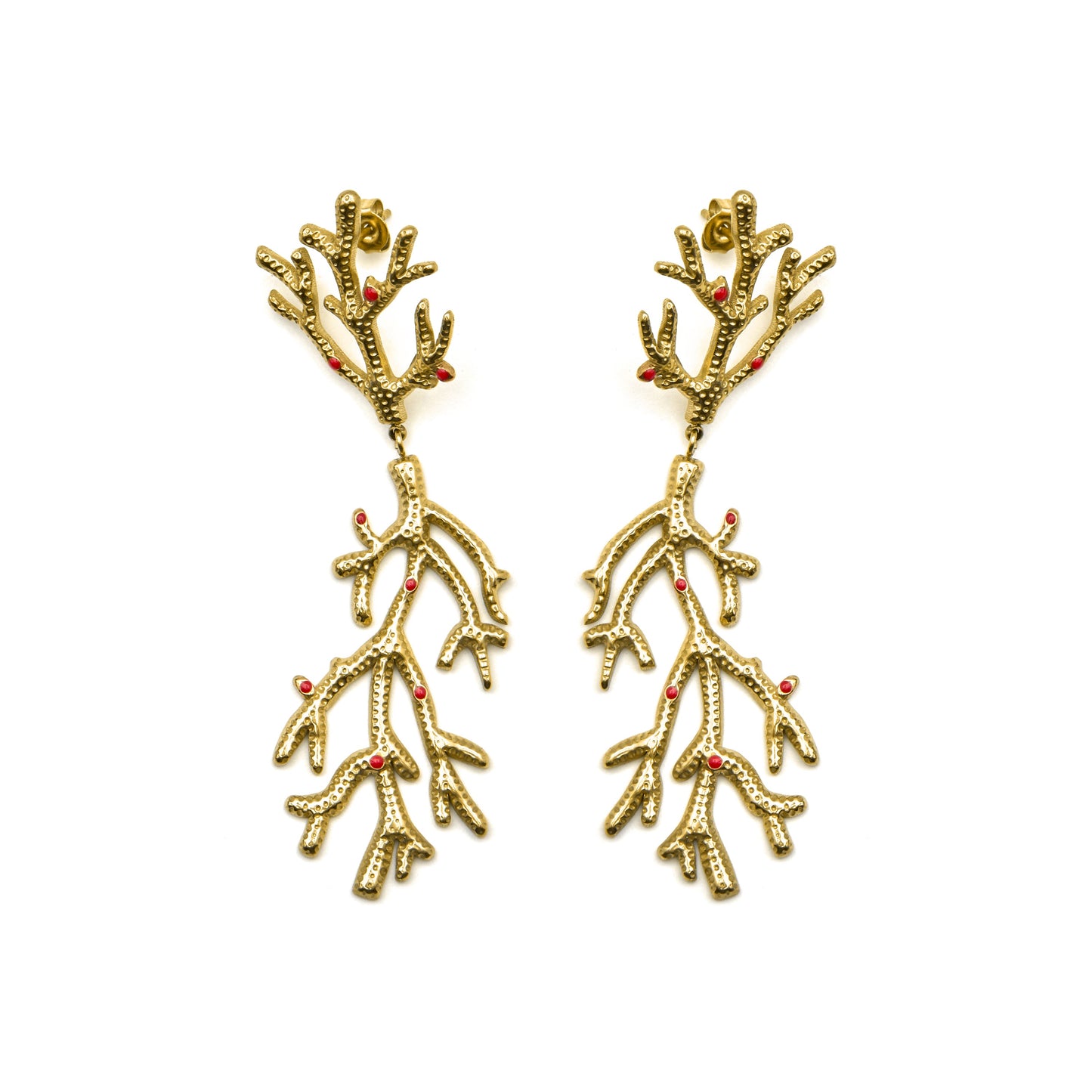 Pendientes acabado oro 18k - Ikuzol