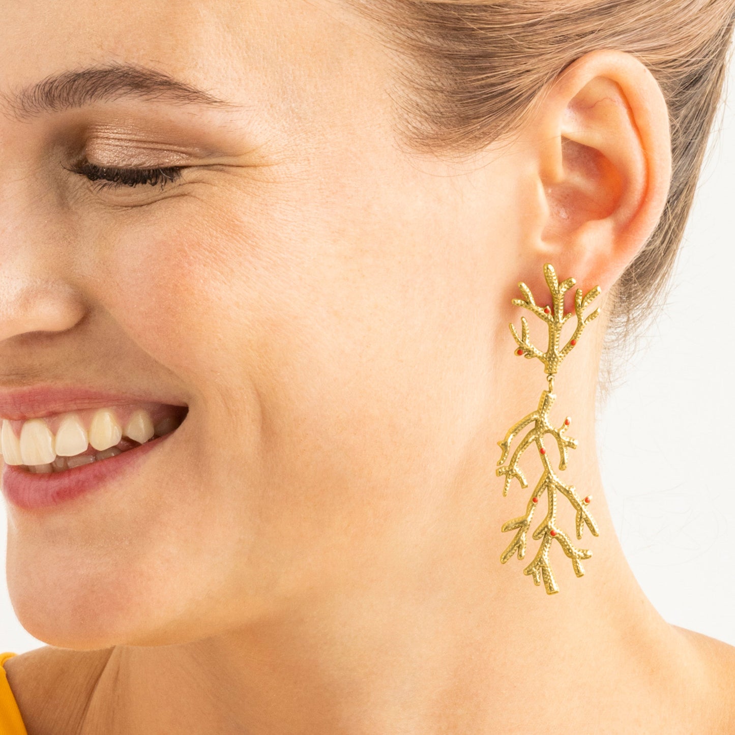 Pendientes acabado oro 18k - Ikuzol