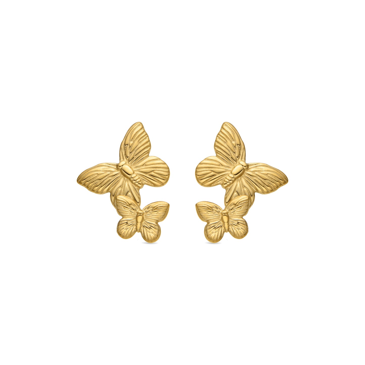 Pendientes acabado oro 18k - Yigba