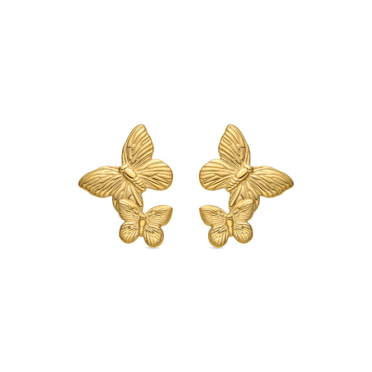 Pendientes acabado oro 18k - Yigba