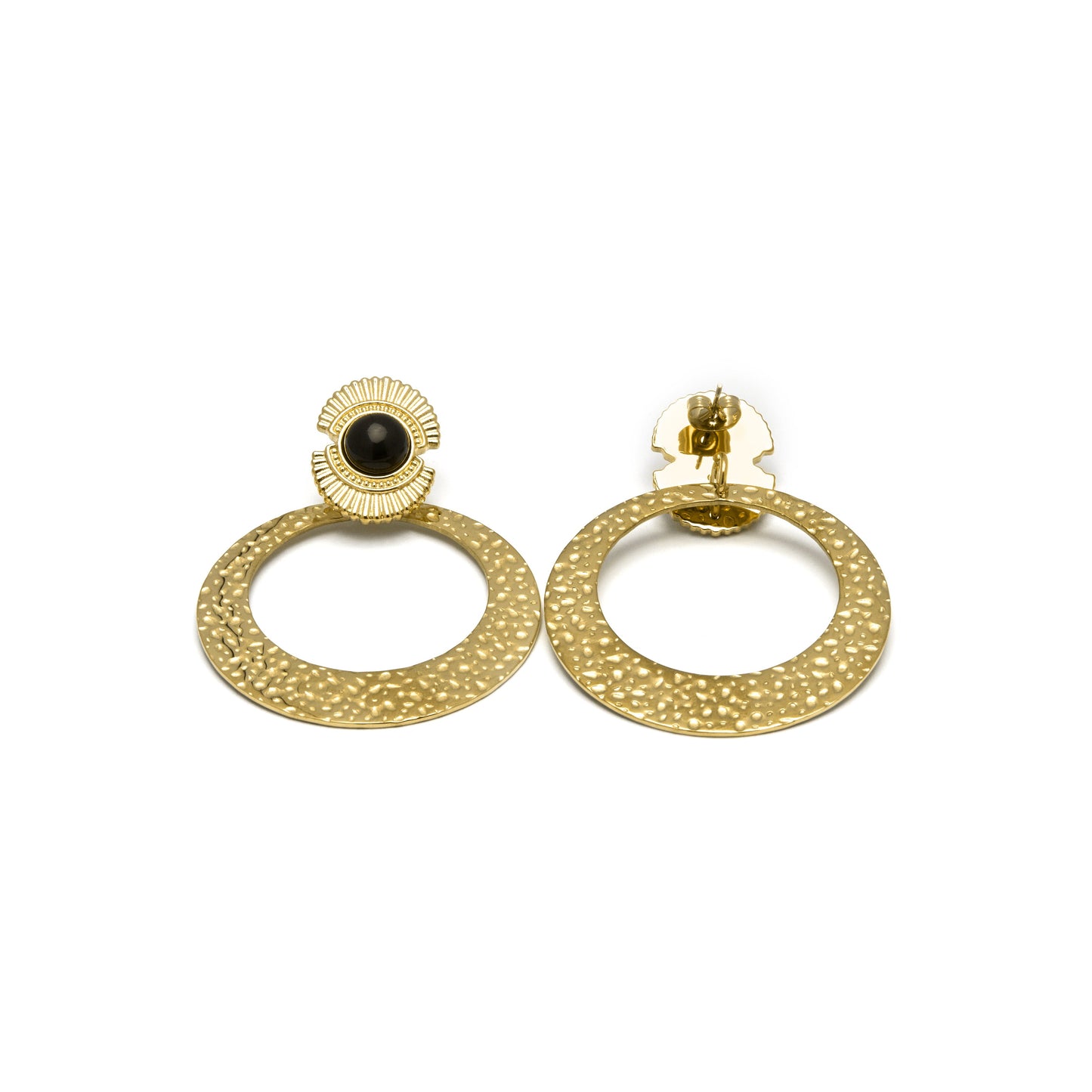 Pendientes con Onix acabado oro 18k - Noraf