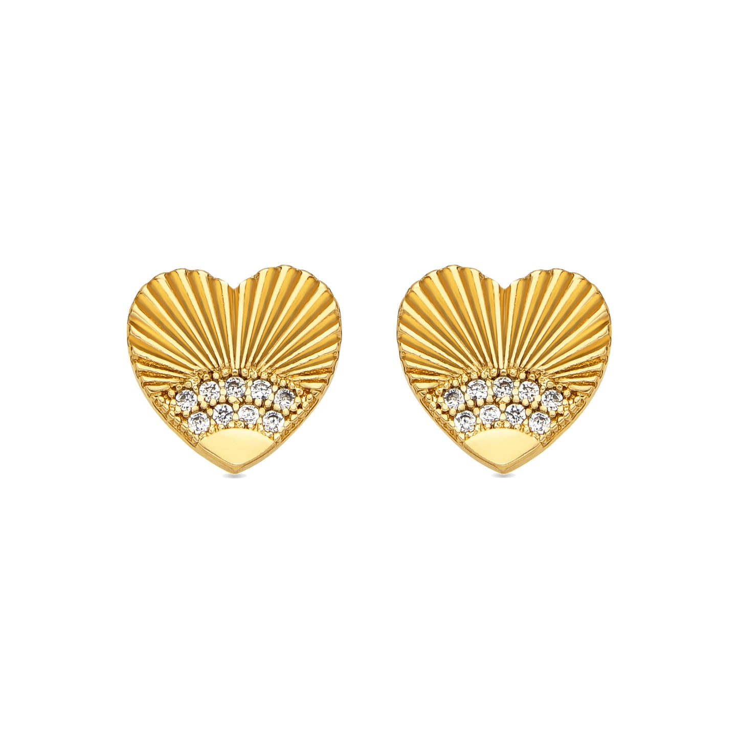 Pendientes con Circonita Brillante acabado oro 18k - Kripo