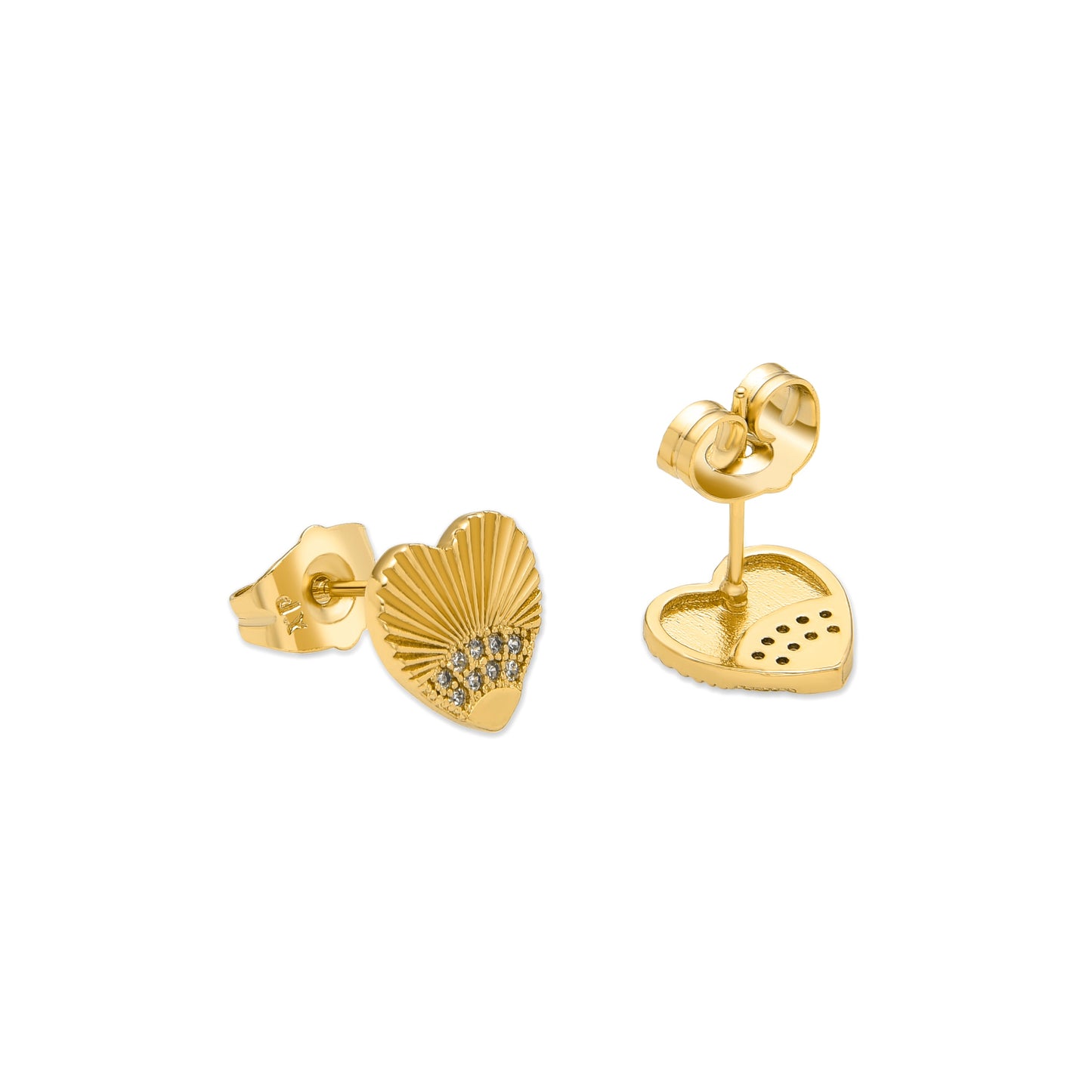 Pendientes con Circonita Brillante acabado oro 18k - Kripo