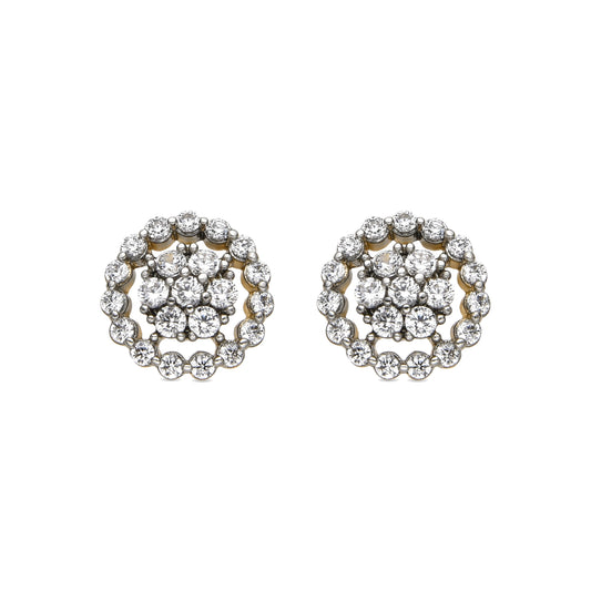 Pendientes con Circonita Brillante acabado oro 18k - Irzul