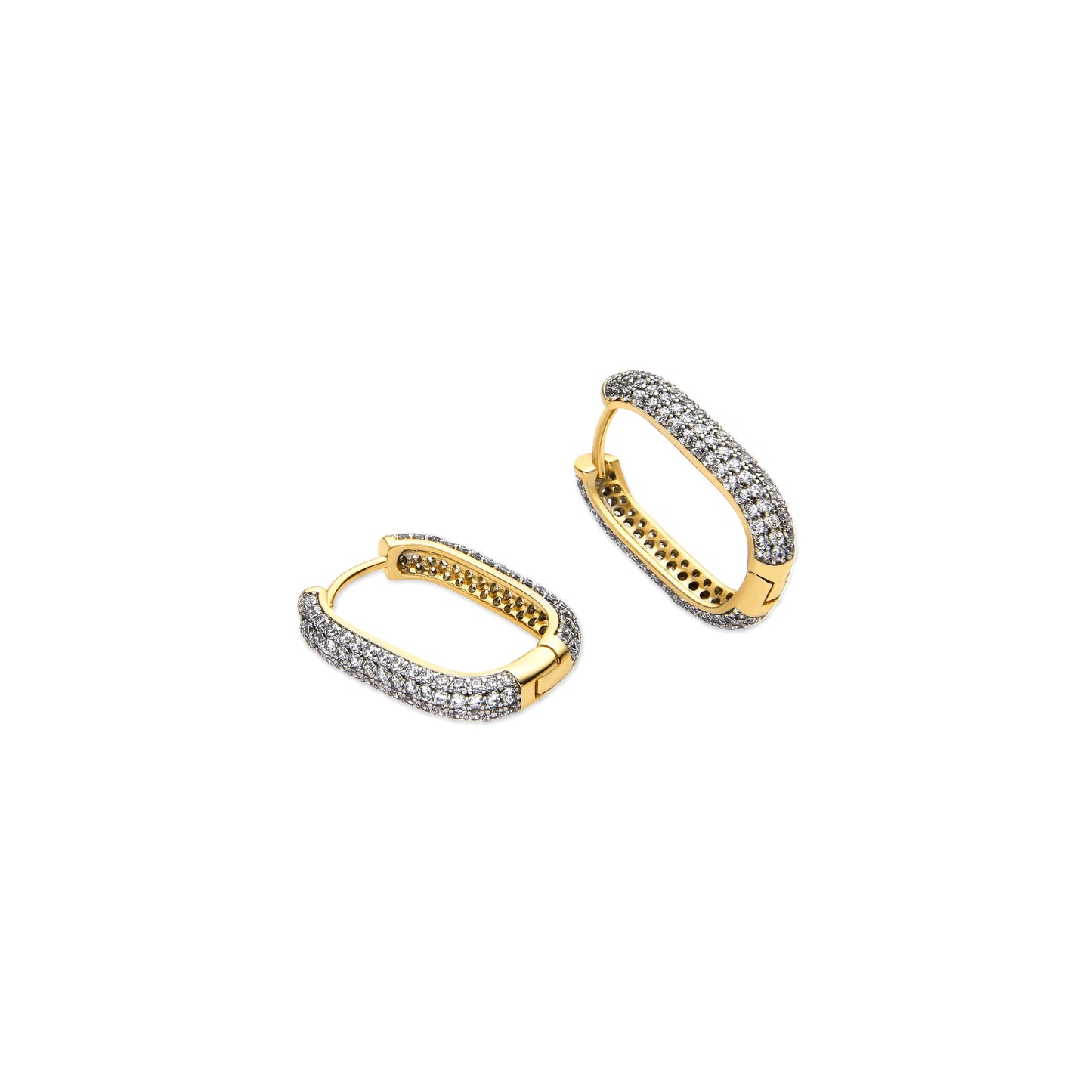 Pendientes con Circonita Brillante acabado oro 18k - Maykis