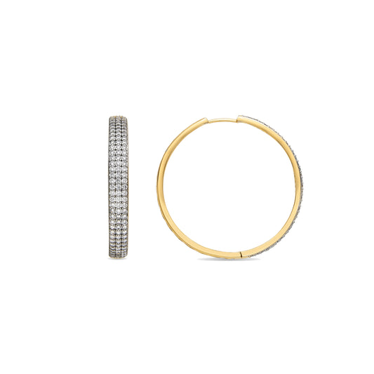 Pendientes con Circonita Brillante acabado oro 18k - Droke