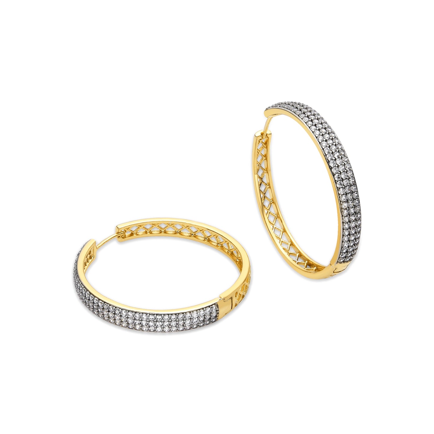 Pendientes con Circonita Brillante acabado oro 18k - Droke