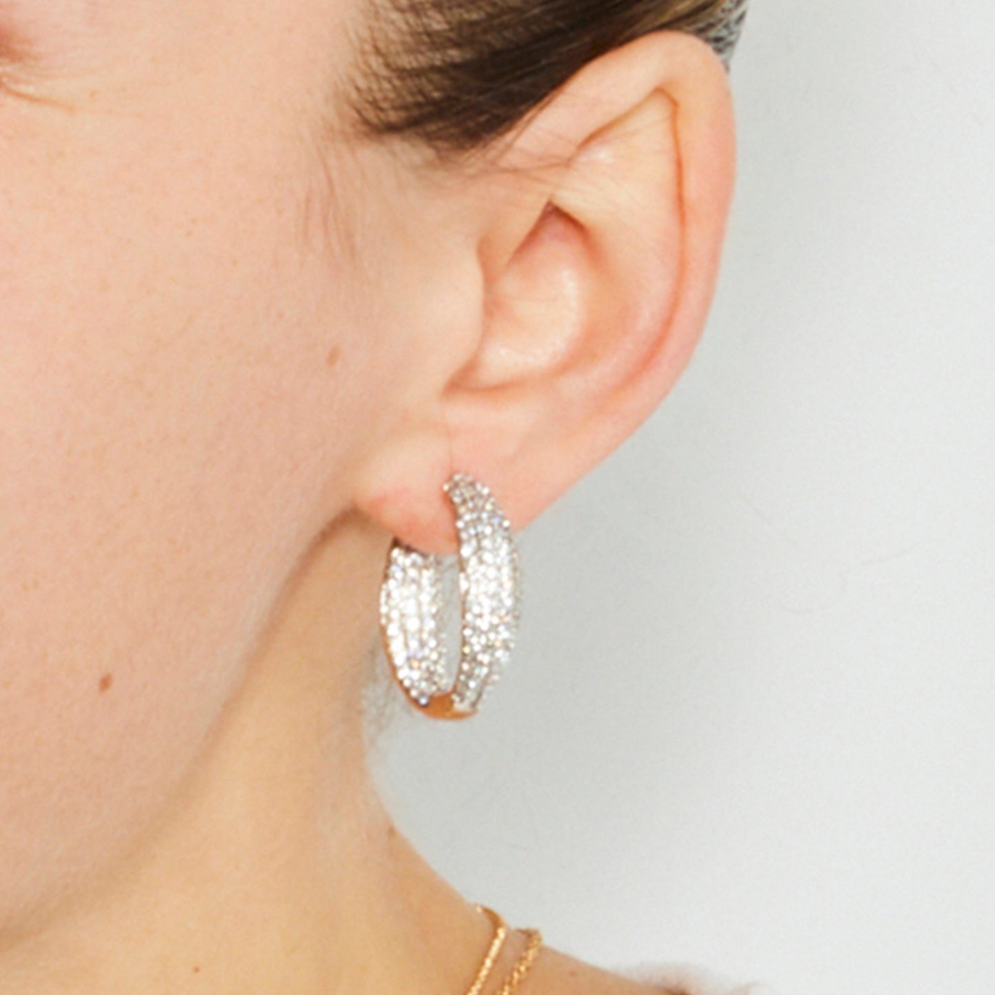 Pendientes con Circonita Brillante acabado oro 18k - Lioa