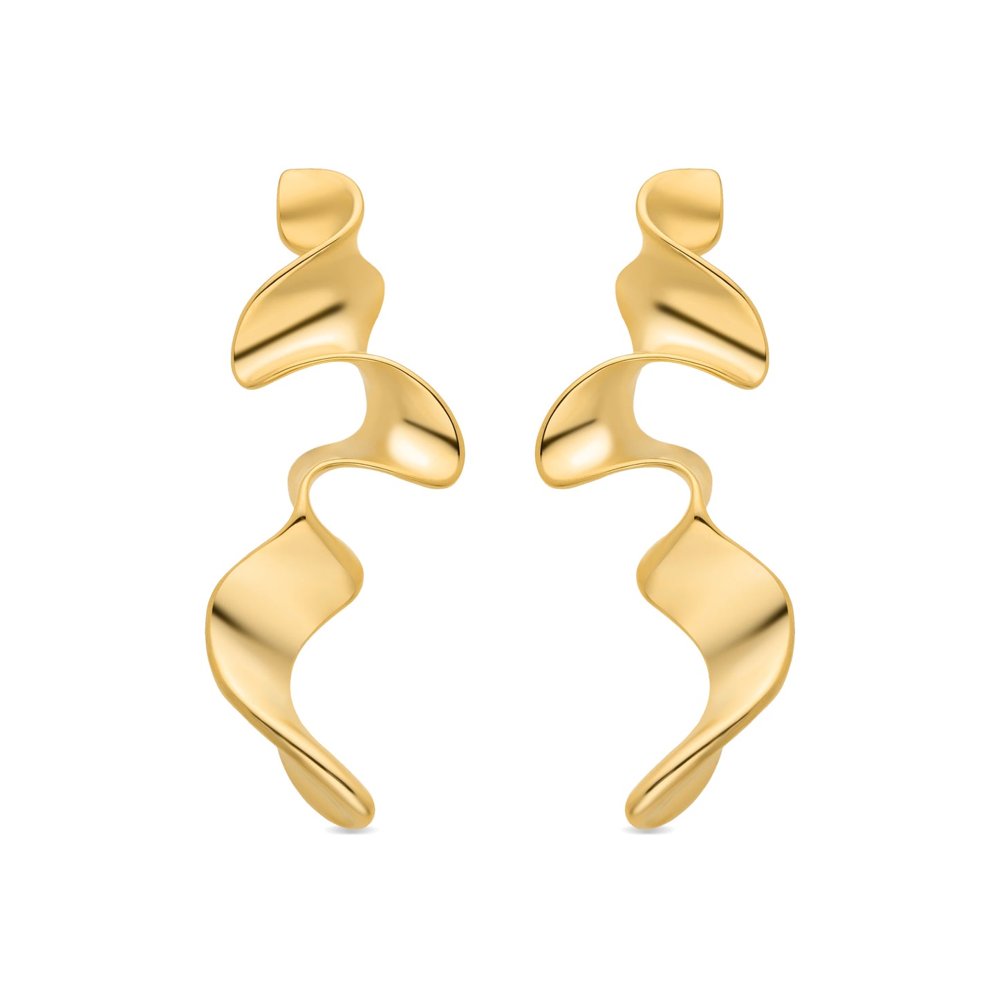 Pendientes acabado oro 18k - Triyie
