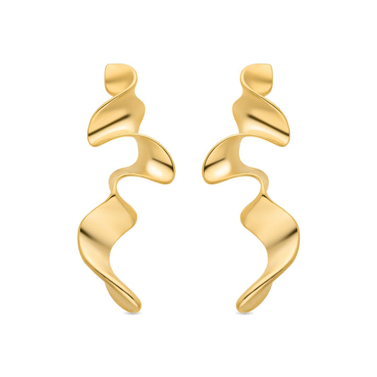 Pendientes acabado oro 18k - Triyie