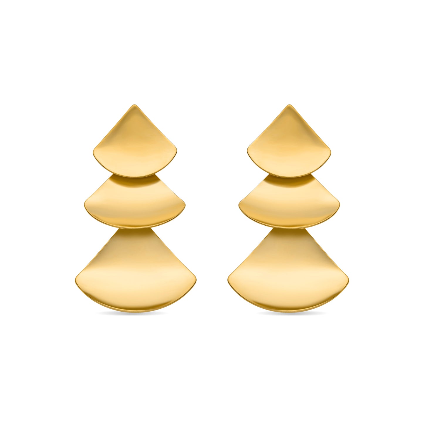 Pendientes acabado oro 18k - Lyoda