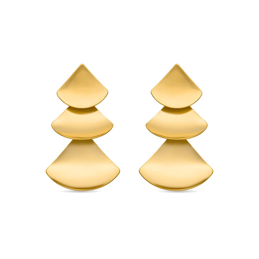Pendientes acabado oro 18k - Lyoda