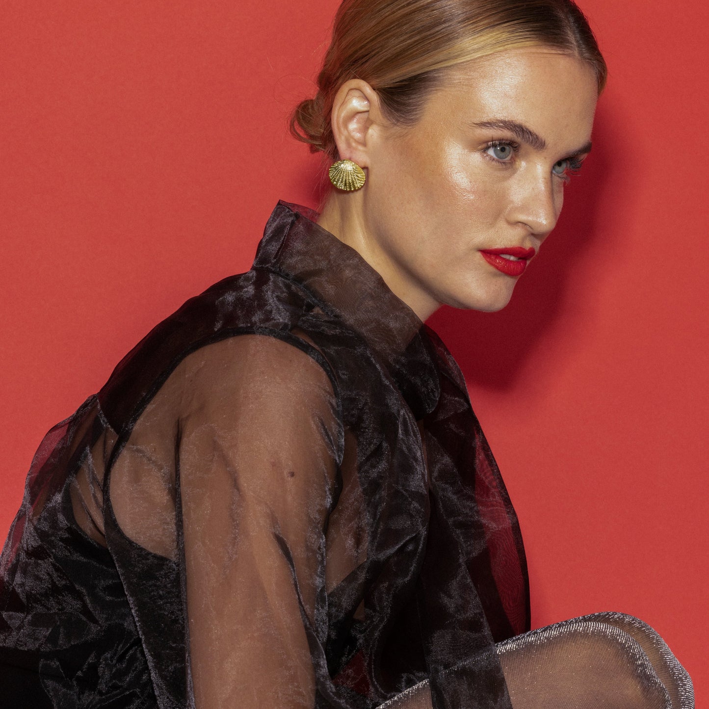 Pendientes acabado oro 18k - Rekre