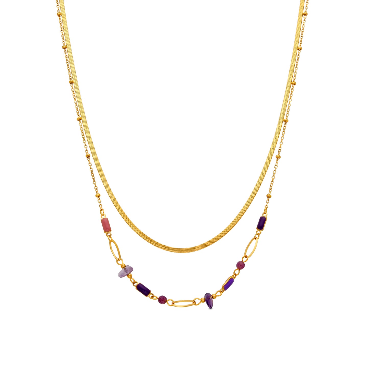 Collar con Lacado Multicolor acabado oro 18k - Rysai