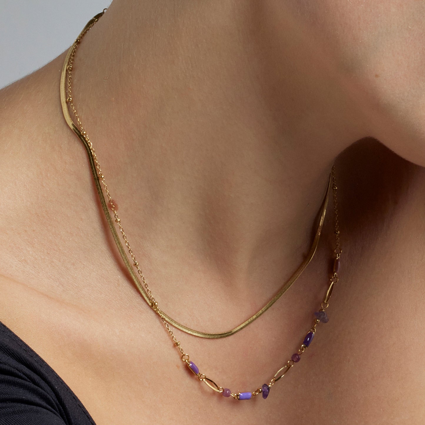 Collar con Lacado Multicolor acabado oro 18k - Rysai