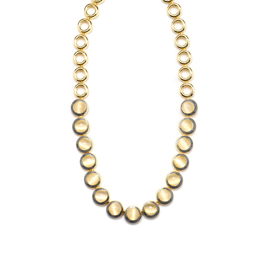Collar con Ojo de Gato acabado oro 18k - Nawil