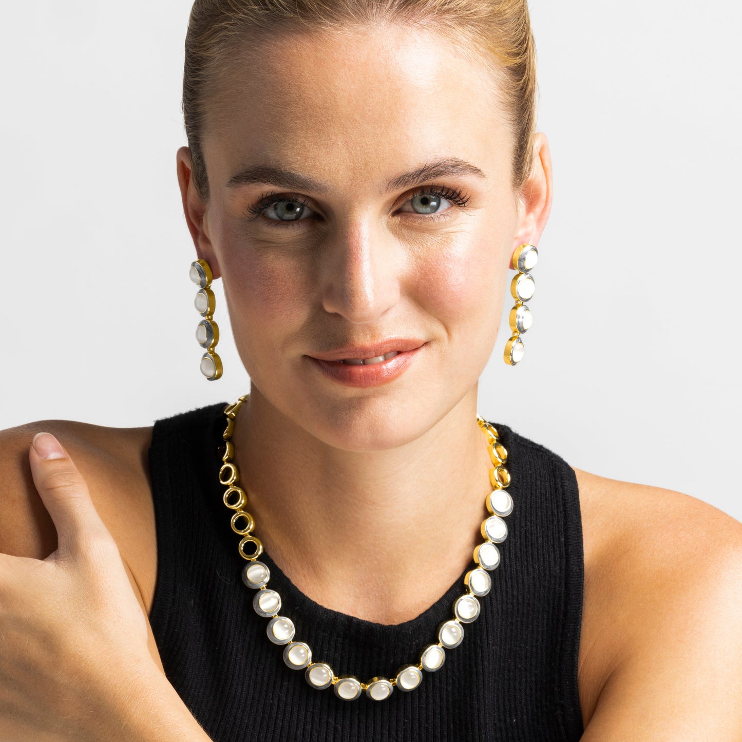 Collar con Ojo de Gato acabado oro 18k - Nawil