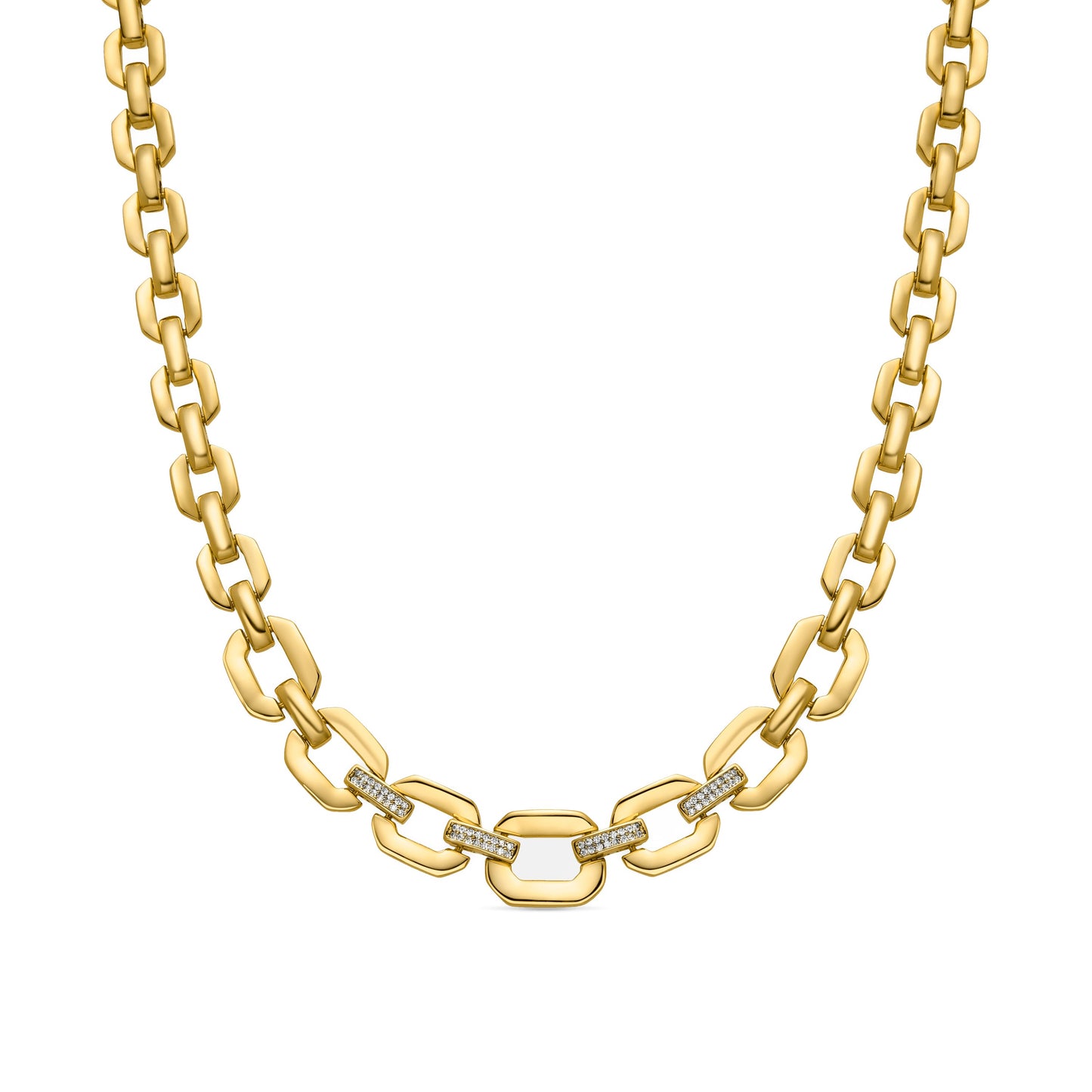 Collar con Circonita Brillante acabado oro 18k - Wigne
