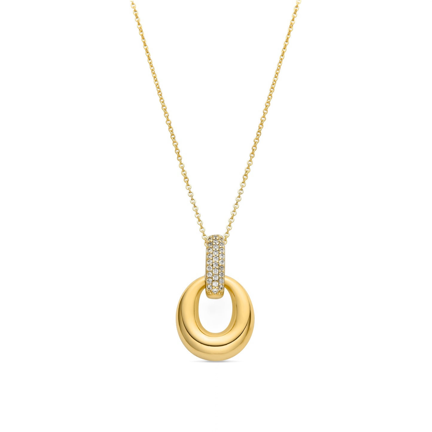Collar con Circonita Brillante acabado oro 18k - Pakki