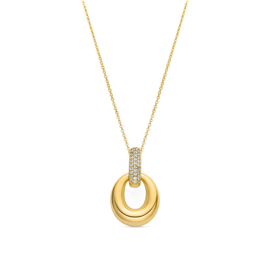 Collar con Circonita Brillante acabado oro 18k - Pakki