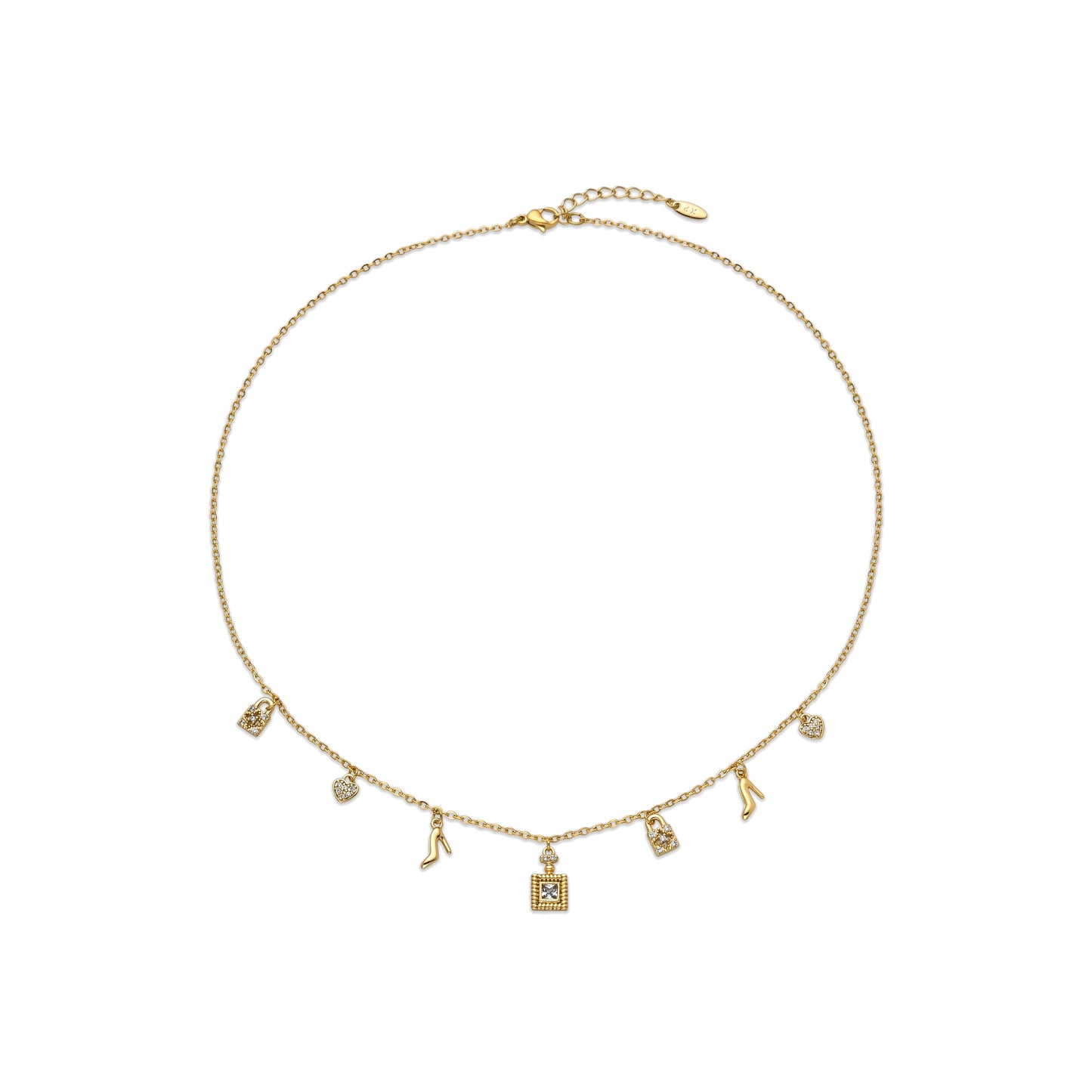 Collar con Circonita Brillante acabado oro 18k - Hifast