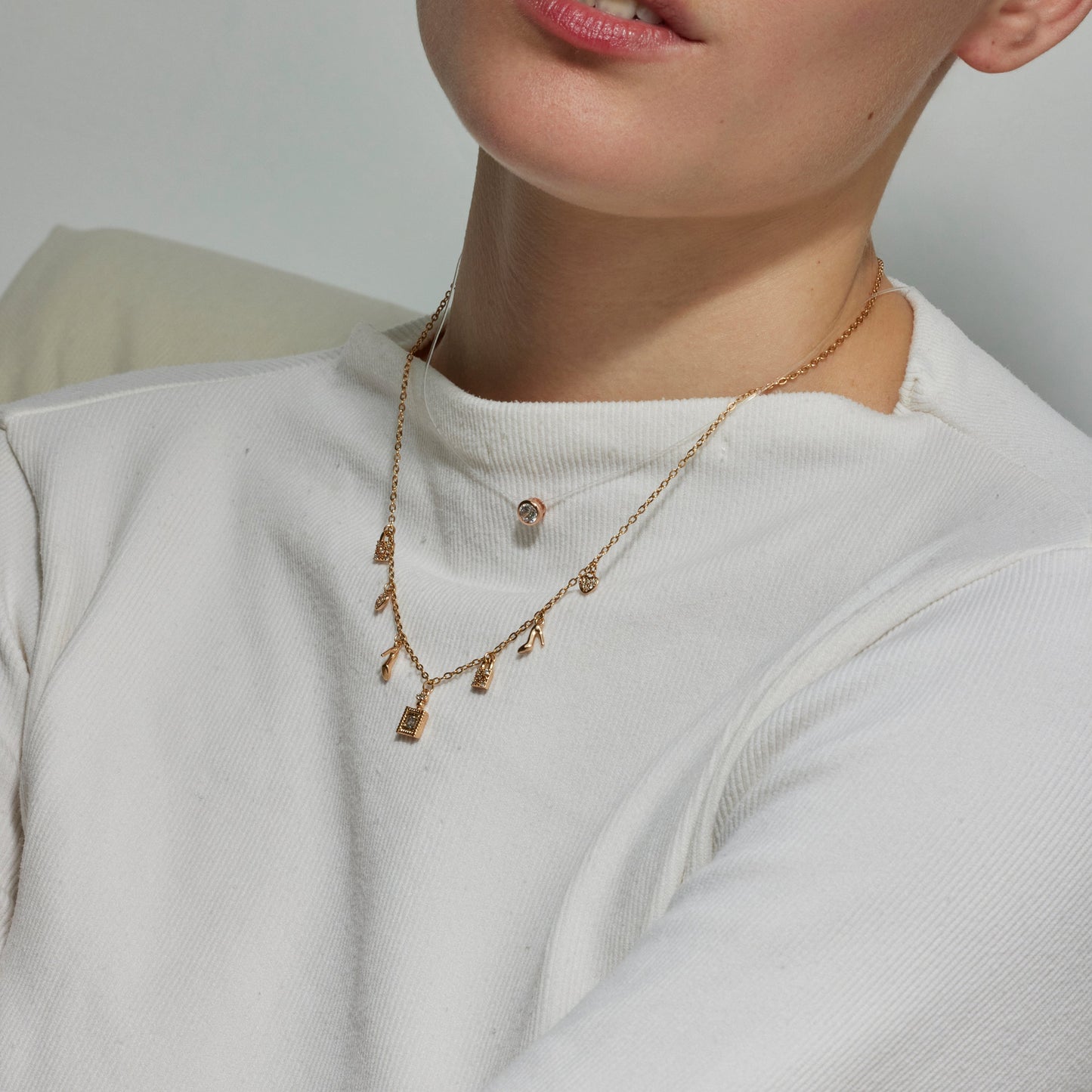 Collar con Circonita Brillante acabado oro 18k - Hifast