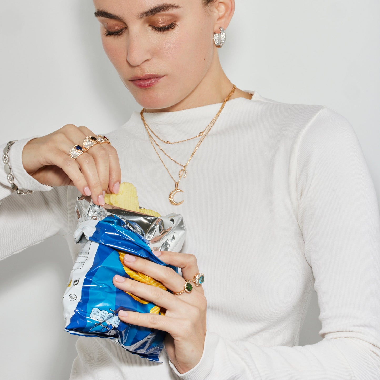 Collar con Circonita Brillante acabado oro 18k - Zalxa