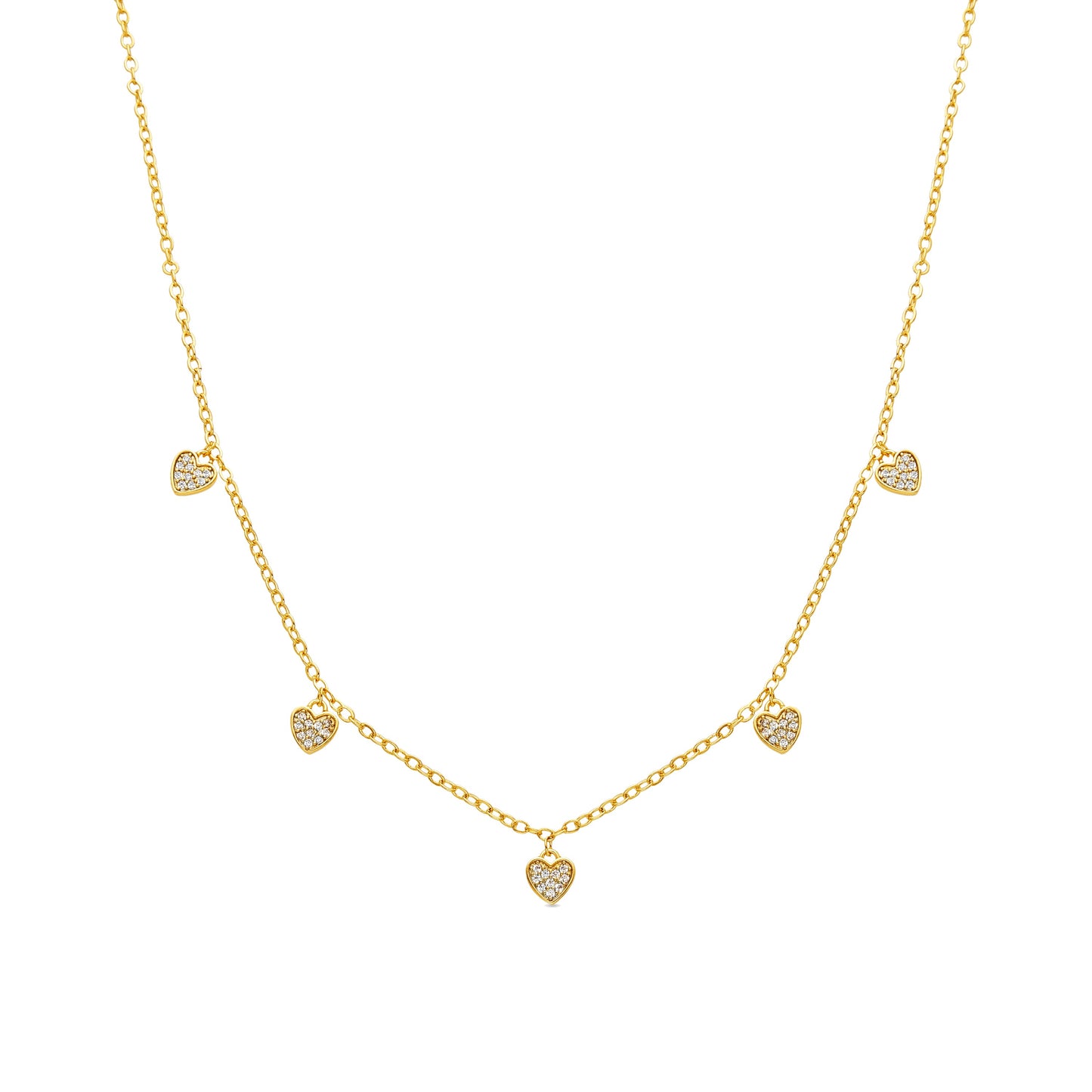 Collar con Circonita Brillante acabado oro 18k - Ridbe