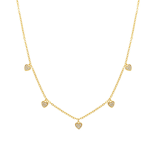 Collar con Circonita Brillante acabado oro 18k - Ridbe