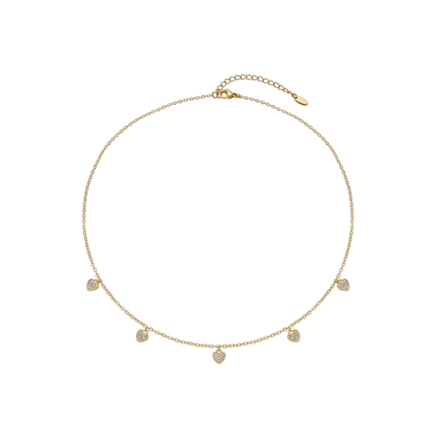 Collar con Circonita Brillante acabado oro 18k - Ridbe